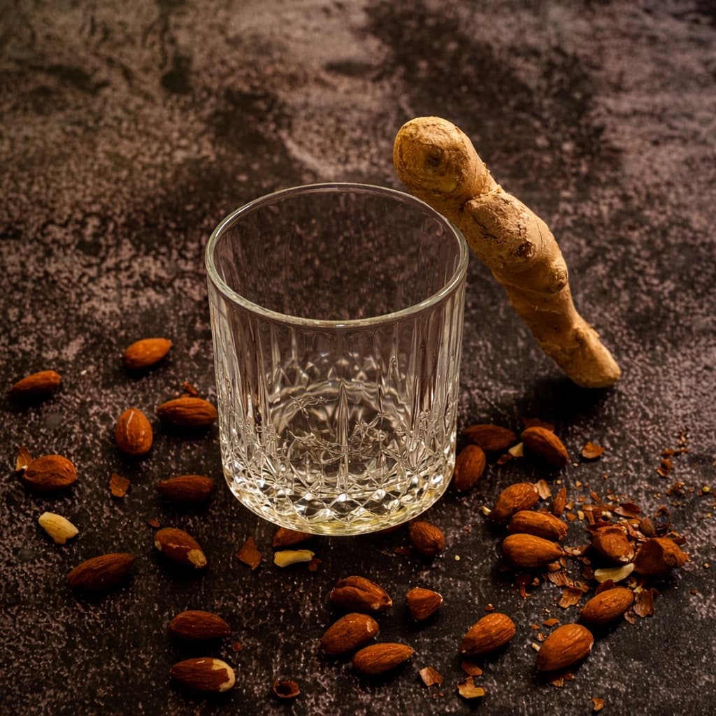 Le cocktail Badam-Jahe, avant